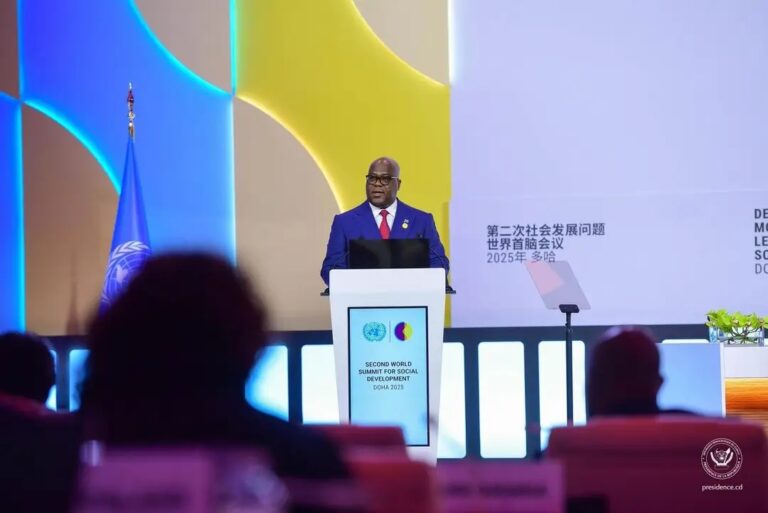 RDC : Tshisekedi au Sommet mondial du développement social au Qatar, un cap clair vers la justice sociale