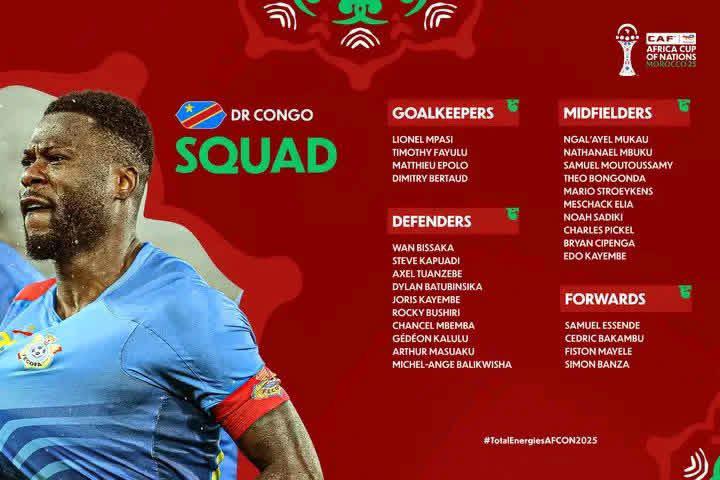 CAN 2025 : Desabre élargit sa liste, les Léopards seront 28 au Maroc
