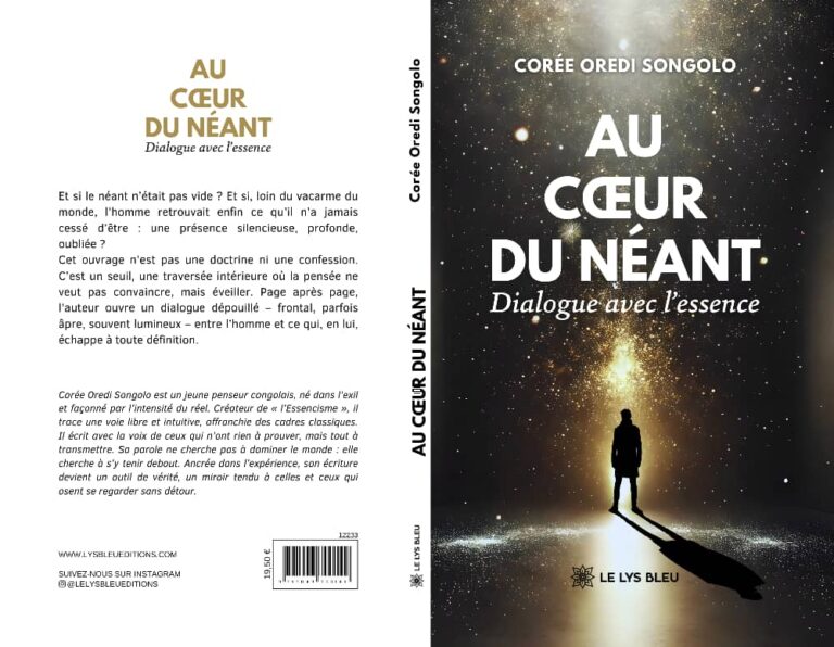 Littérature : le penseur congolais Corée Oredi Songolo publie « Au cœur du néant », un ouvrage sur la quête intérieure
