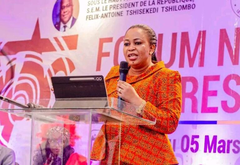 RDC : la ministre du Genre plaide pour une gouvernance paritaire et inclusive