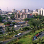Upscale Victoria Island, one of the districts in Lagos