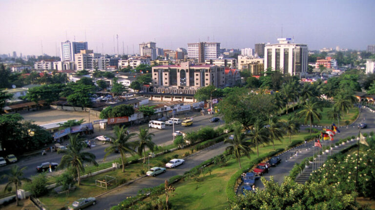 Upscale Victoria Island, one of the districts in Lagos