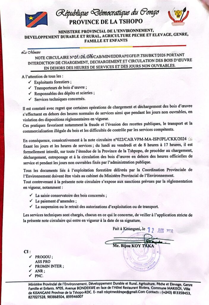 Tshopo : coup de frein au trafic du bois, Bijou Koy serre la vis aux exploitants forestiers et transporteurs 3 1086288